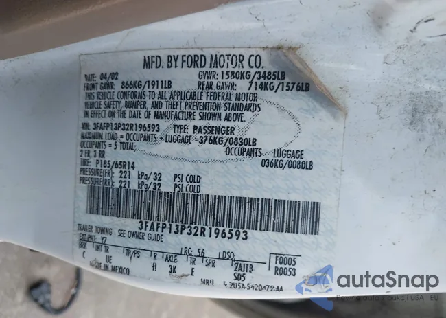 3FAFP13P32R196593: 42423914