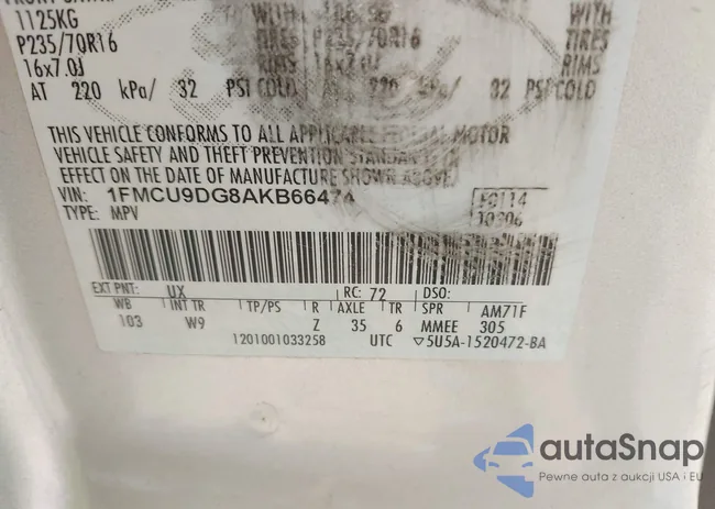 1FMCU9DG8AKB66474: 42423948