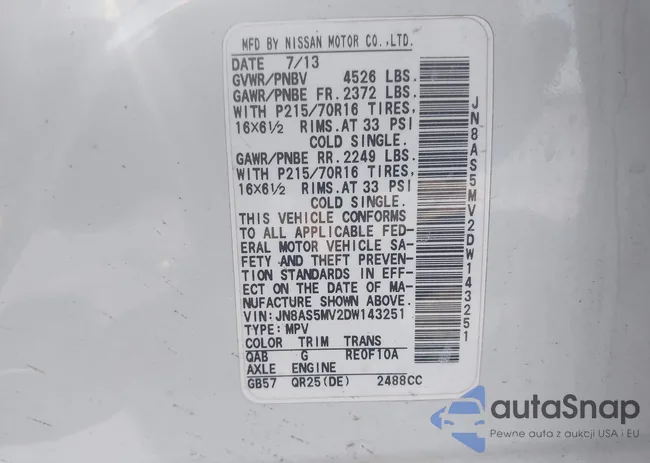 JN8AS5MV2DW143251: 42423986