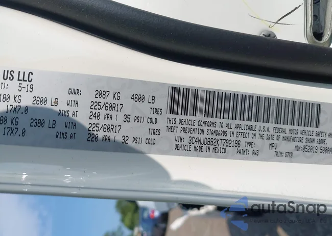 3C4NJDBB2KT792196: 42424015