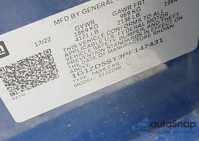 1G1ZD5ST3PF147431: 42424077