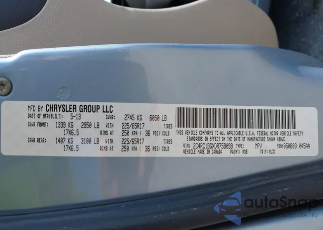 2C4RC1BGXDR759099: 42424091