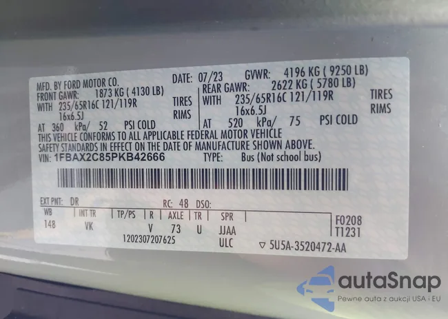 1FBAX2C85PKB42666: 42424233