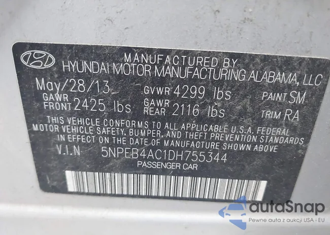 5NPEB4AC1DH755344: 42424247