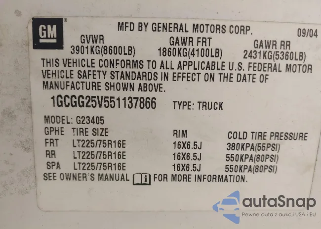 1GCGG25V551137866: 42424291