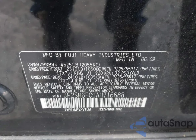 JF2SH6FC1AH716688: 42424320