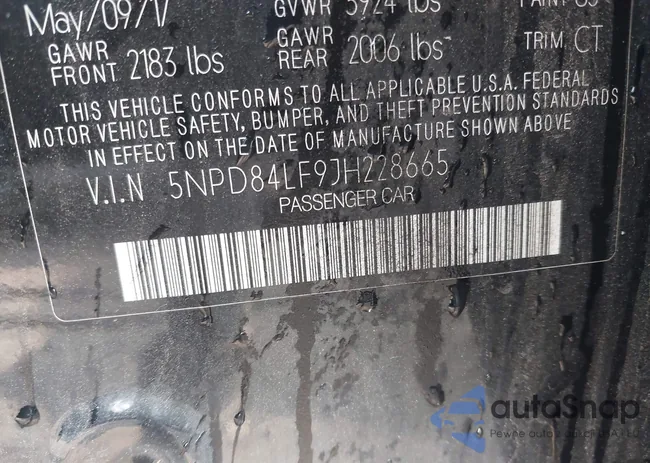 5NPD84LF9JH228665: 42424327