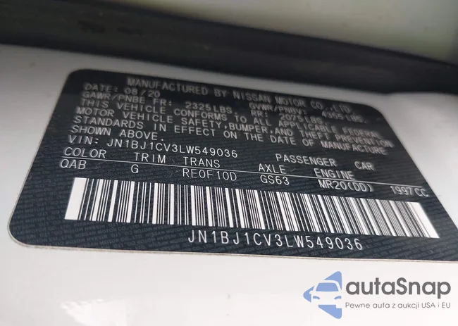 JN1BJ1CV3LW549036: 42423459