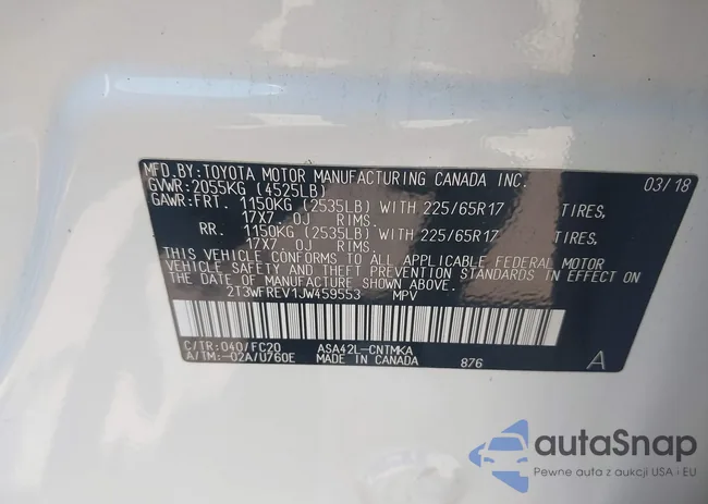 2T3WFREV1JW459553: 42423474