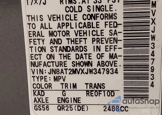 JN8AT2MVXJW347934: 42423510