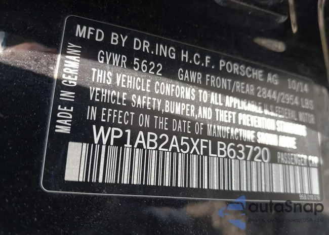 WP1AB2A5XFLB63720: 42423527