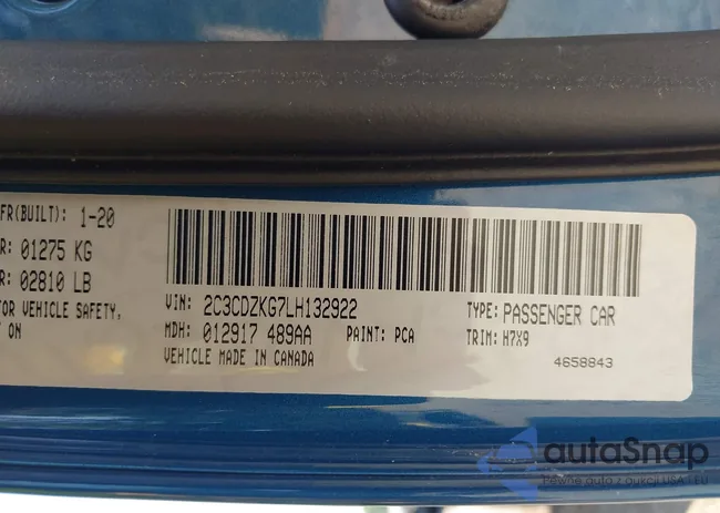 2C3CDZKG7LH132922: 42423542