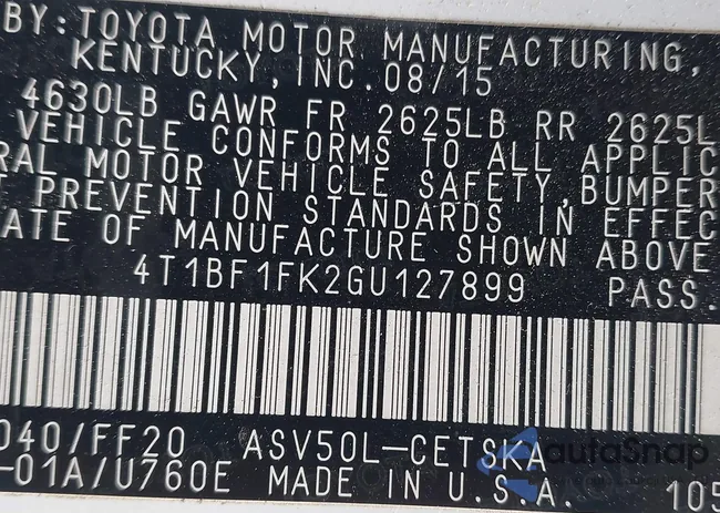 4T1BF1FK2GU127899: 42423574