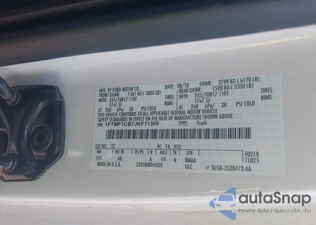 1FTMF1CB7JKF11309: 42423630