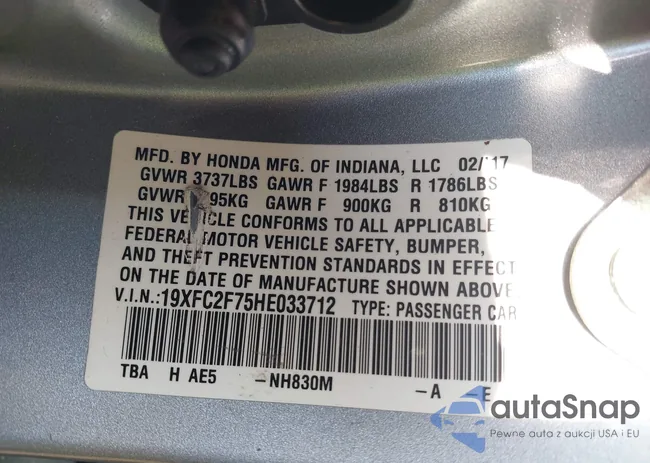 19XFC2F75HE033712: 42423643