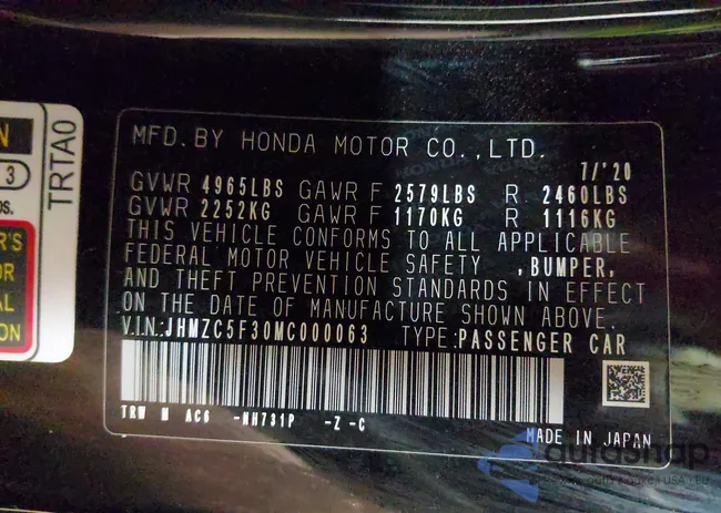 JHMZC5F30MC000063: 42423807