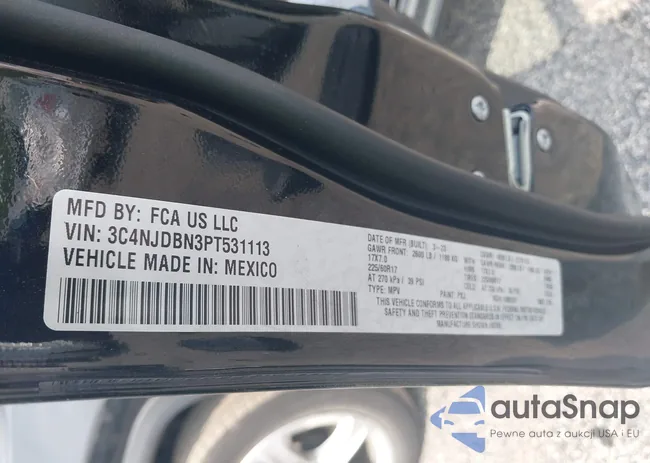 3C4NJDBN3PT531113: 42424849