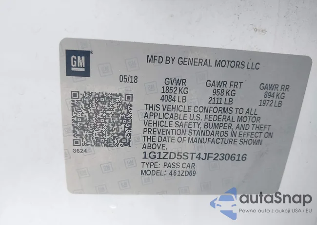 1G1ZD5ST4JF230616: 42424866