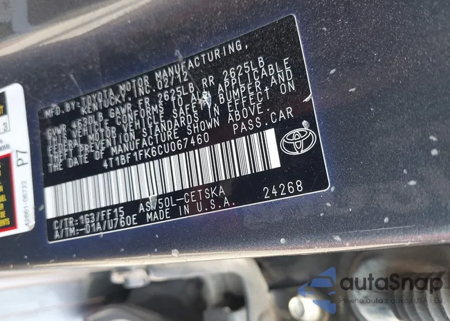 4T1BF1FK6CU067460: 42424868