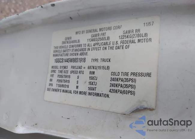 1GGCS1445W8651918: 42424879