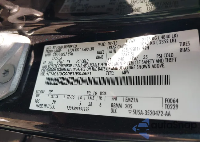 1FMCU9G90EUB04591: 42424897