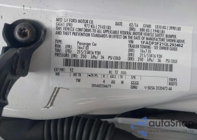 1FADP3F21GL293462: 42425360