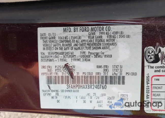 3FAHP0HAXBR240760: 42425425