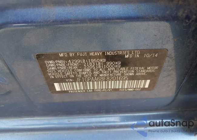 JF1GPAA68F8201695: 42424567