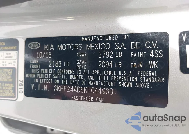 3KPF24AD6KE044933: 42424725