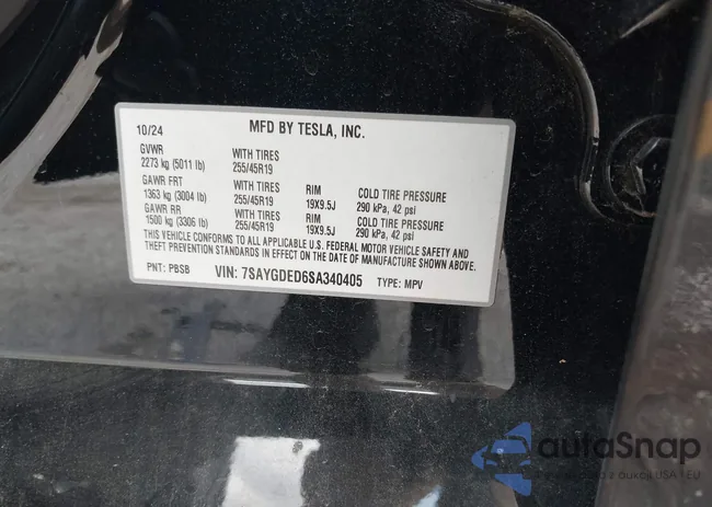 7SAYGDED6SA340405: 42425899