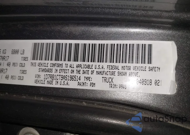 1D7RB1CT9AS196514: 42425977