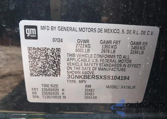 3GNKBERSXSS104194: 42426054