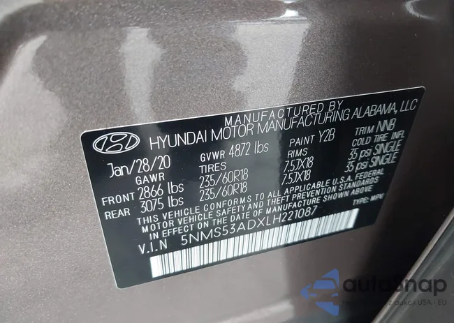 5NMS53ADXLH221087: 42426089