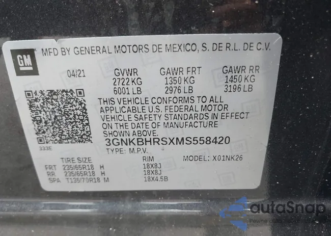 3GNKBHRSXMS558420: 42426120