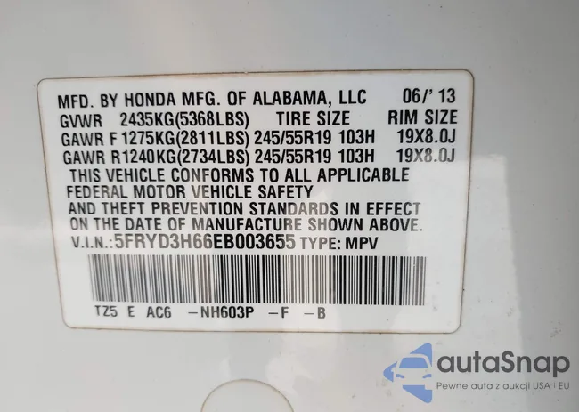 5FRYD3H66EB003655: 42426158