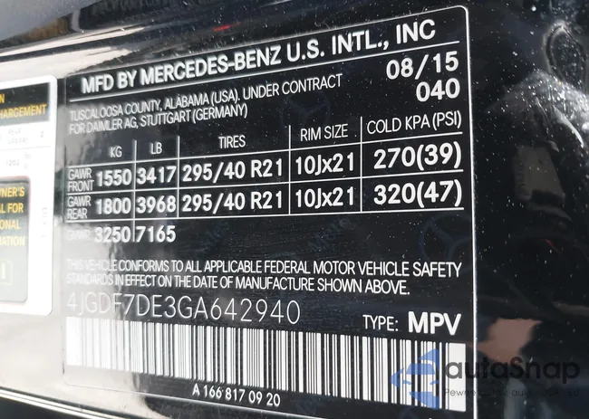 4JGDF7DE3GA642940: 42426227