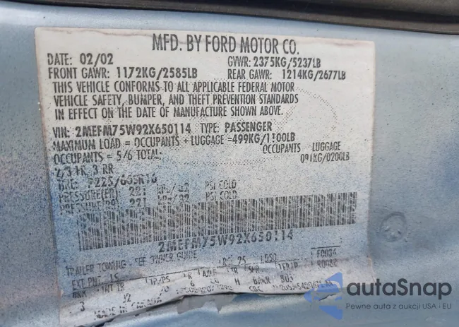 2MEFM75W92X650114: 42426402