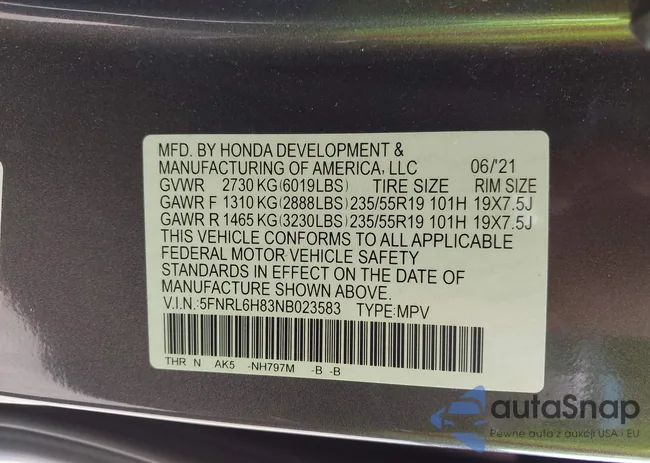 5FNRL6H83NB023583: 42425498