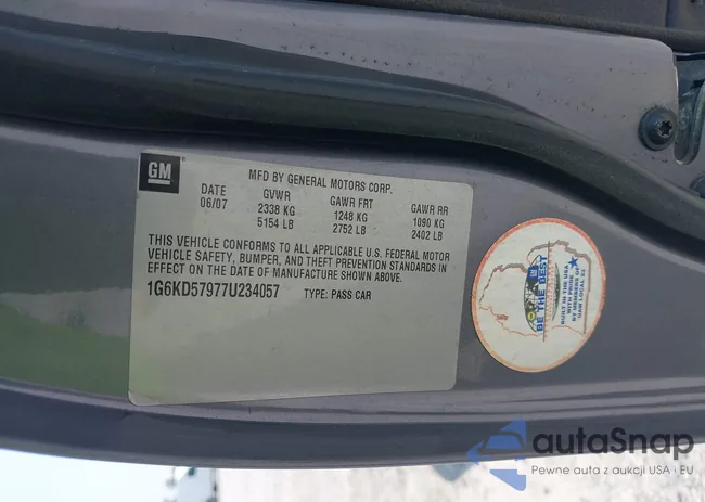 1G6KD57977U234057: 42425555