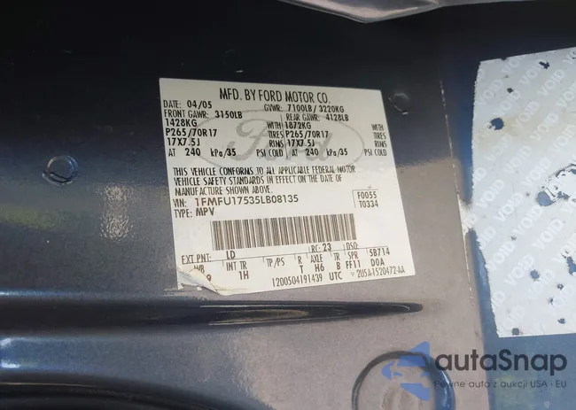 1FMFU17535LB08135: 42425563