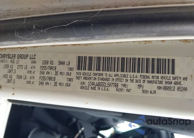 1C4AJWBG5DL507768: 42426900