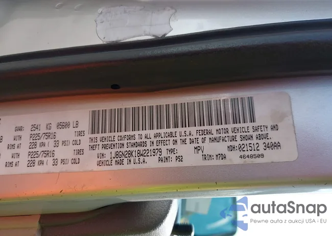 1J8GN28K18W221979: 42426982