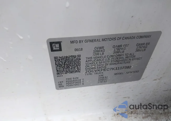 2GCVKPEC7K1102382: 42427161