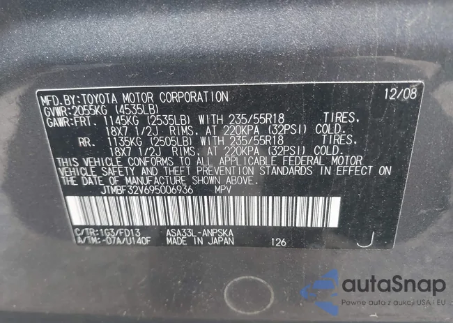 JTMBF32V695006936: 42427171