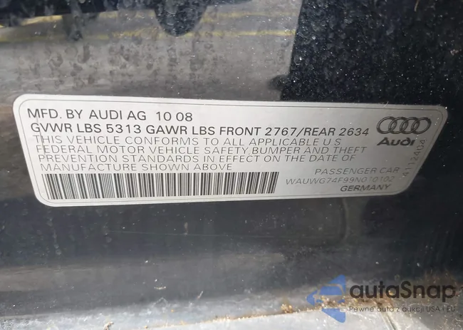 WAUWG74F99N010102: 42427175