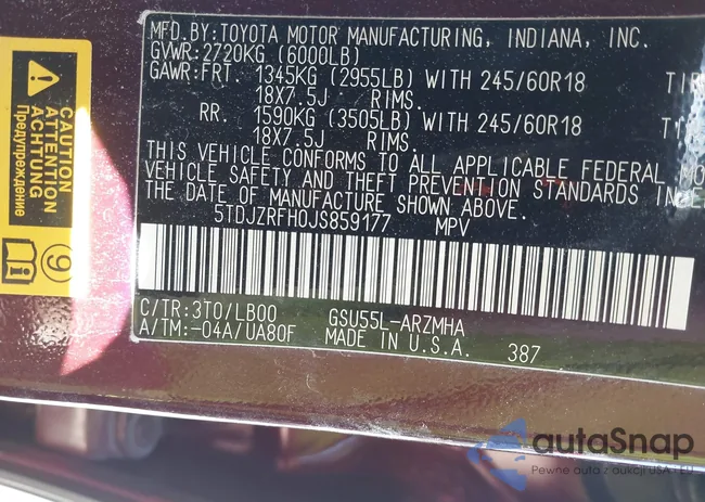 5TDJZRFH0JS859177: 42427233