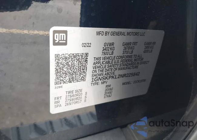 1GNSKPKL2NR225842: 42427283