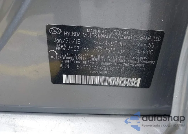 5NPE24AFXGH381718: 42426682