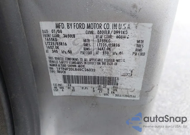 1FTNF20L84EC26032: 42426809