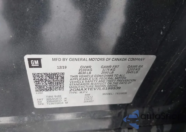 2GNAXTEV7L6199539: 42427994